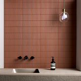 Roller Ribbed Terracotta 4x12 3D Matte Fluted Ceramic Tile