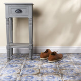 Lenox Flora Blue 8x8 Matte Porcelain Tile - Mediterranean Design