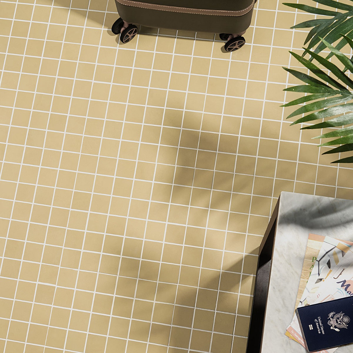 Clay Glee Gold 2x2 Matte Porcelain Mosaic Tile