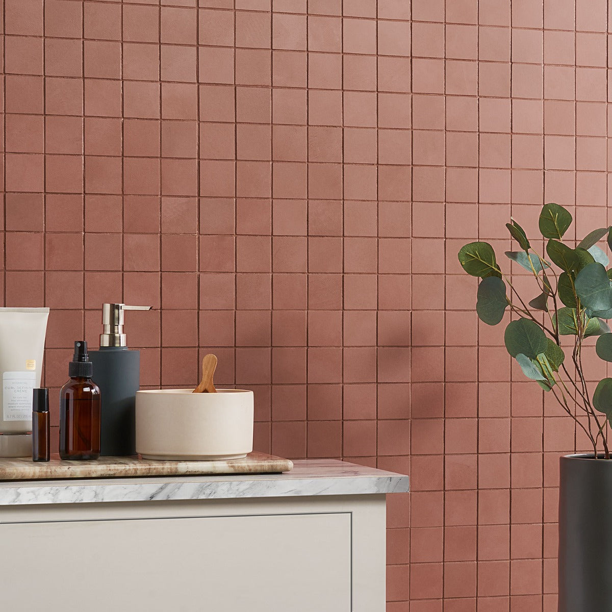 Clay Grace Red 2x2 Matte Porcelain Mosaic Tile