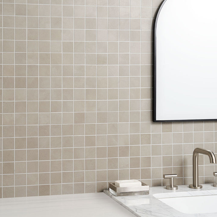 Clay Trust Gray 2x2 Matte Porcelain Mosaic Tile - Lux Tile