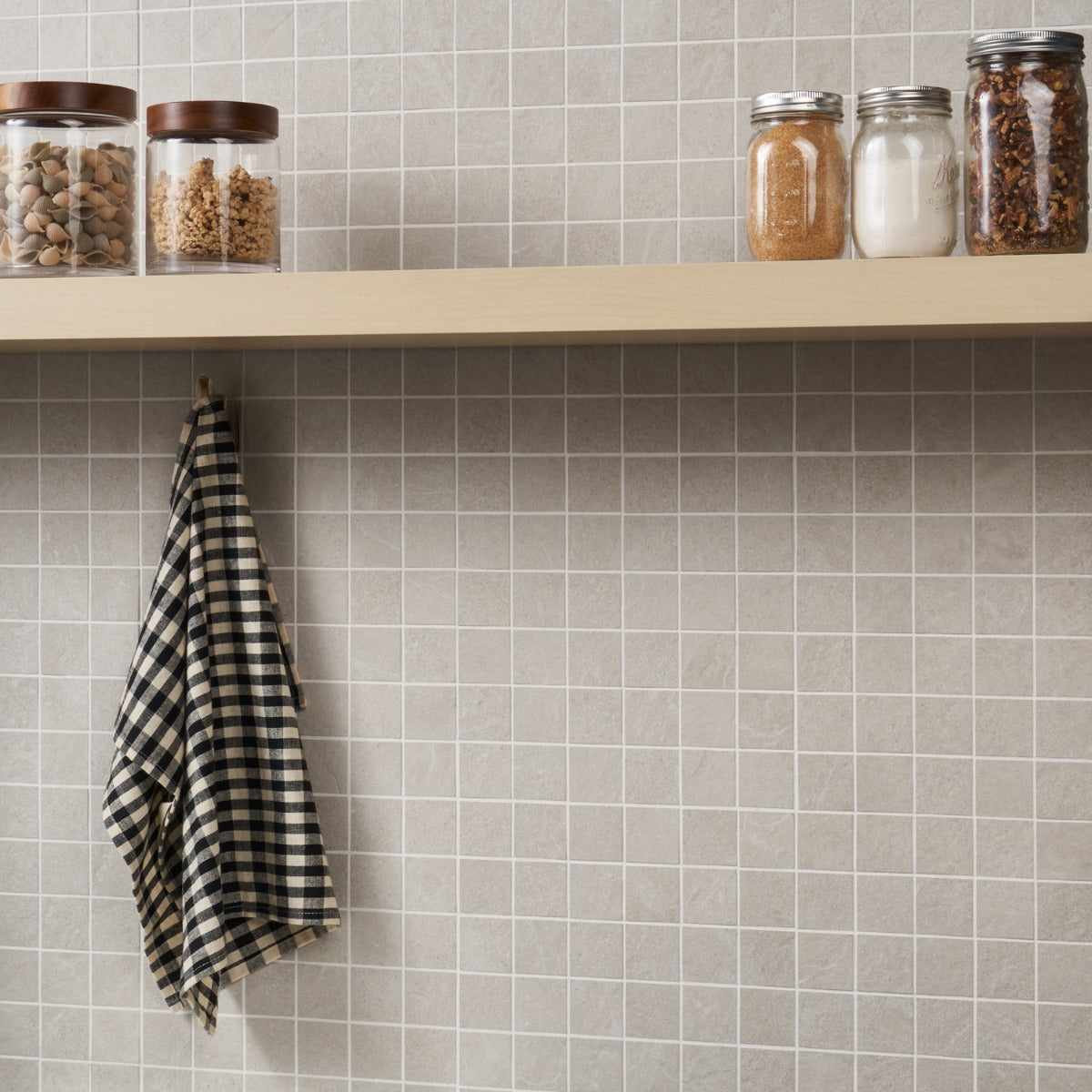 Era Linen White 2x2 Matte Porcelain Mosaic Tile - Durable Limestone Look