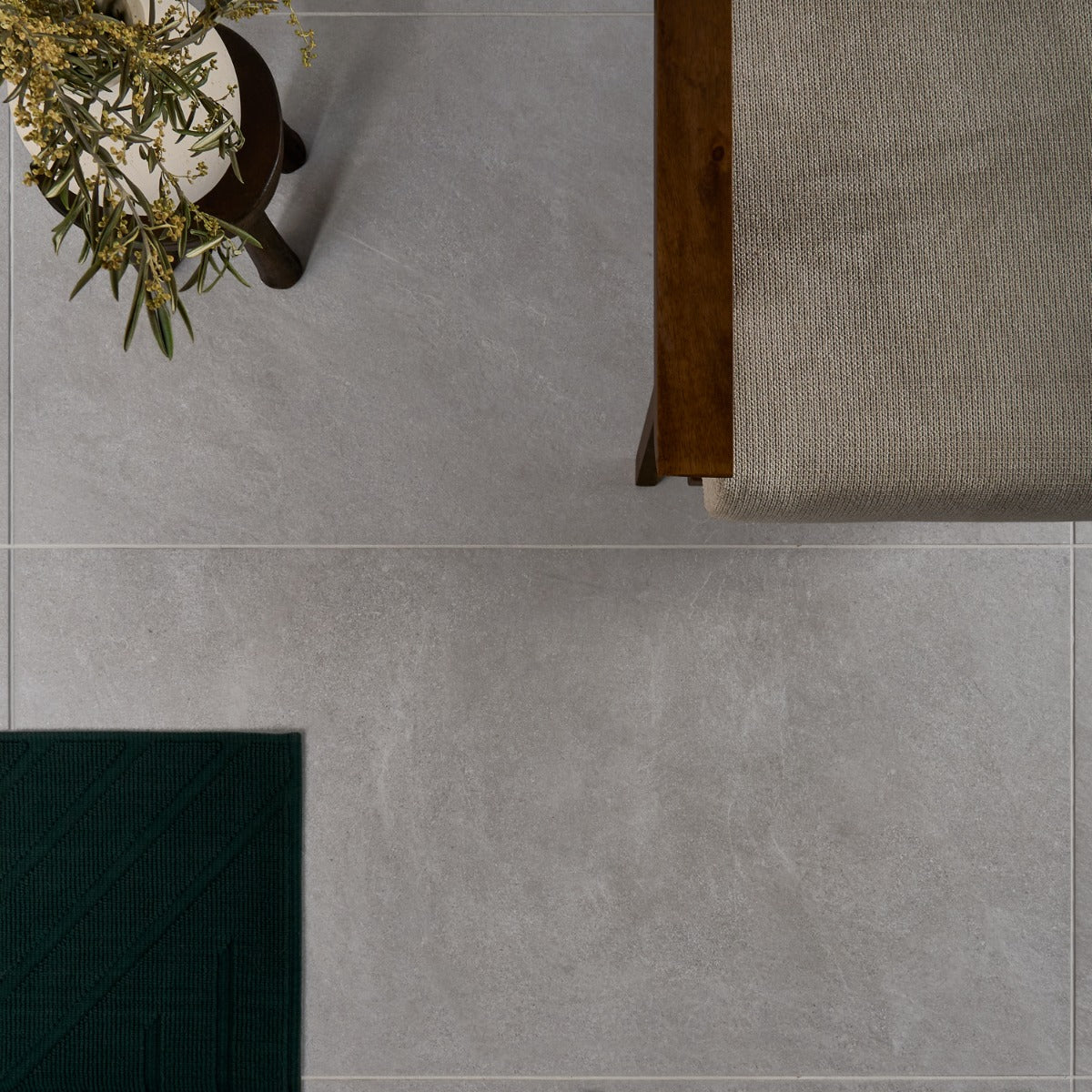 Era Silver Gray 24x48 Matte Porcelain Tile - Limestone Look