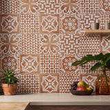 Angela Harris Mediterra Kasma Terracotta Décor 8x8 Matte Porcelain Tile