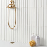 Bariano White 6x16 Fluted 3D Matte Porcelain Tile - Lux Tile