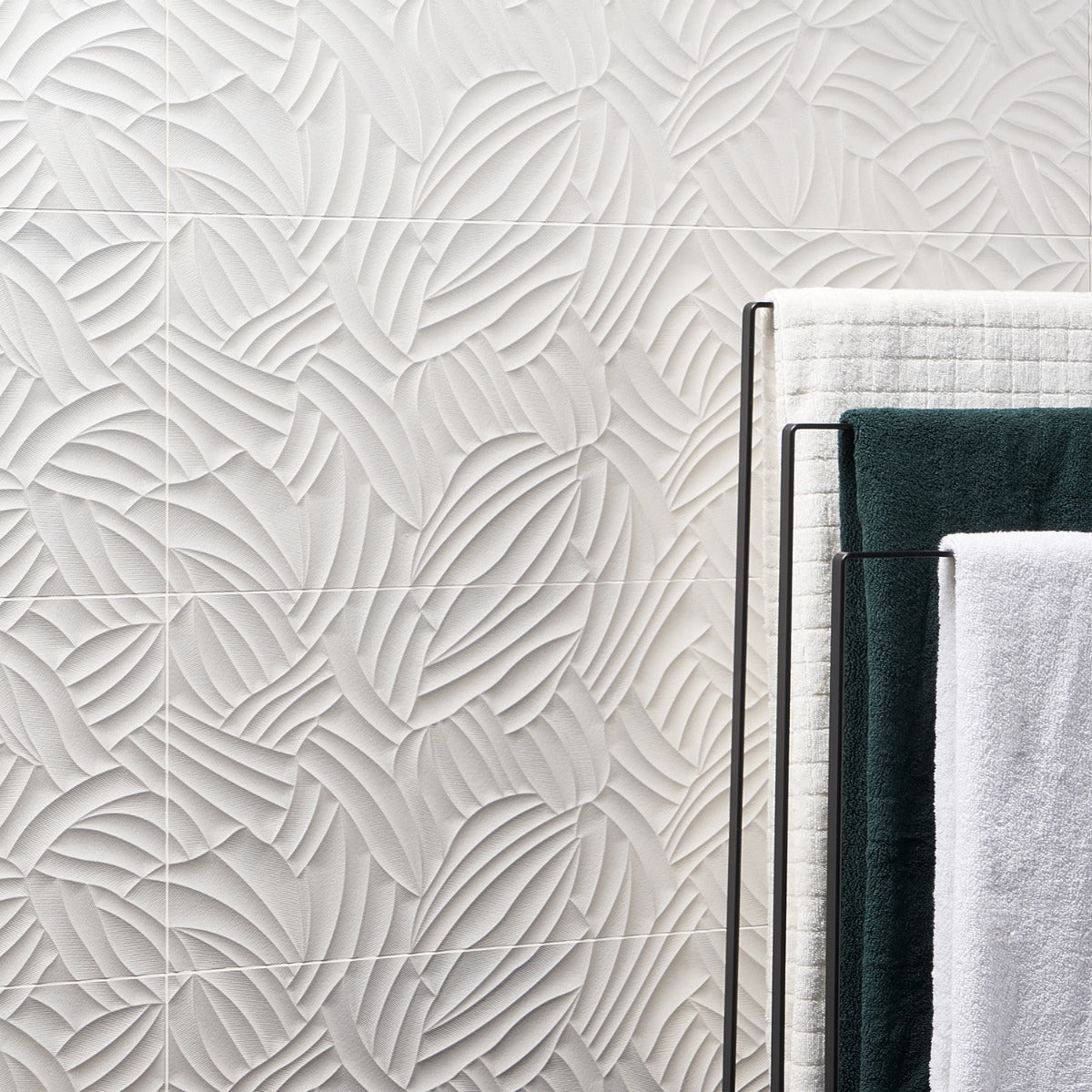 Lux Tile Wonderland Garden White 12x36 Polished Ceramic Wall Tile