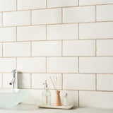 Jamesport White 6"x12" Glossy Porcelain Subway Tile