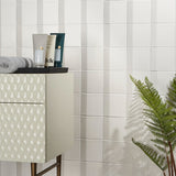 Zeal Edge 3D White 5x5 Matte Porcelain Tile - Lux Tile