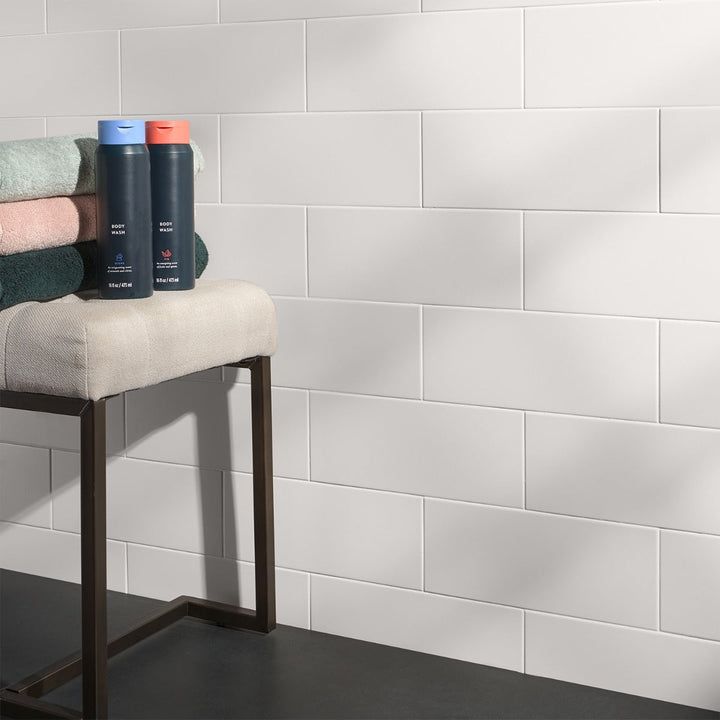 Zeal White 5x12 Matte Porcelain Subway Tile - Lux Tile