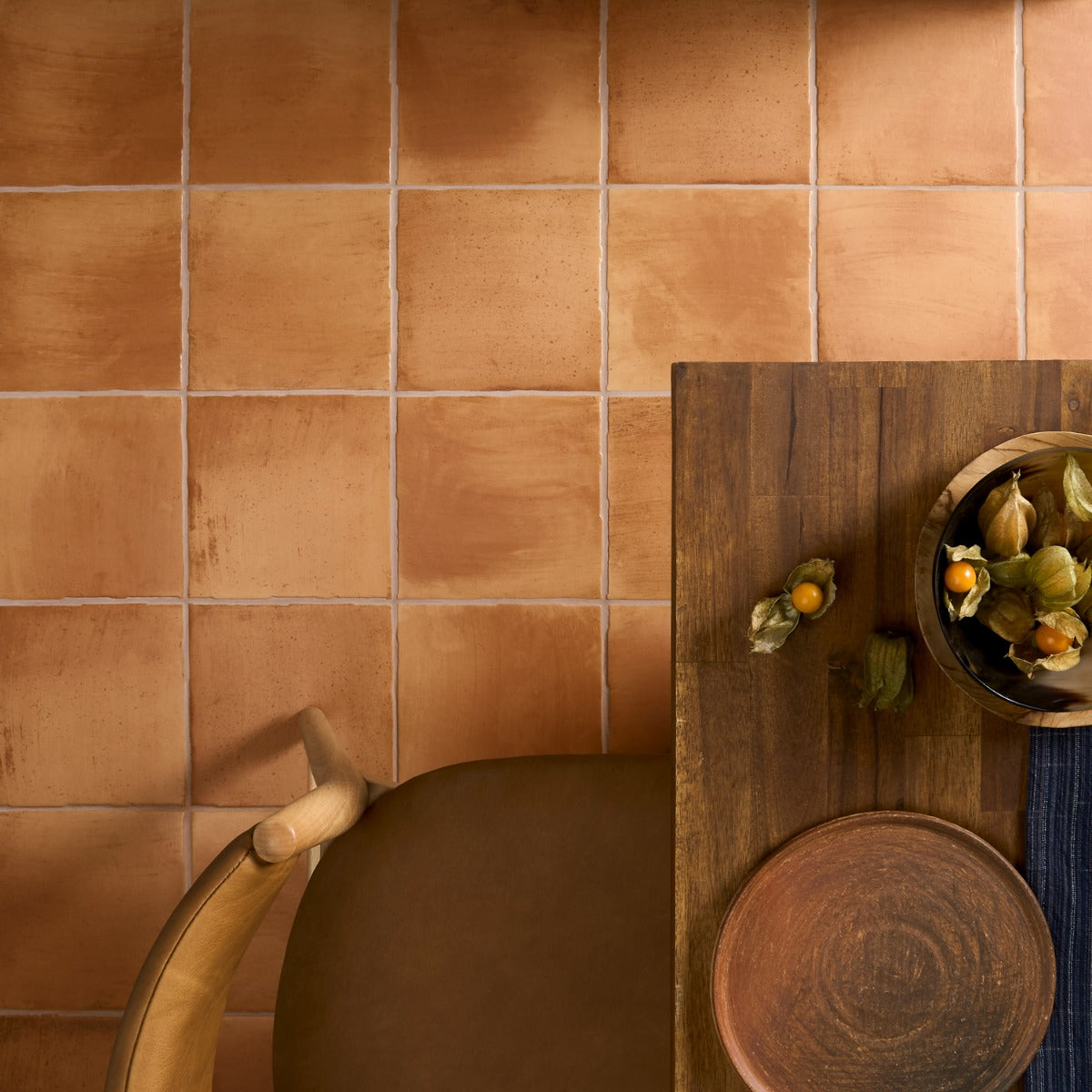 Saltillo Peach Terracotta 9x9 Matte Porcelain Tile - Lux Tile