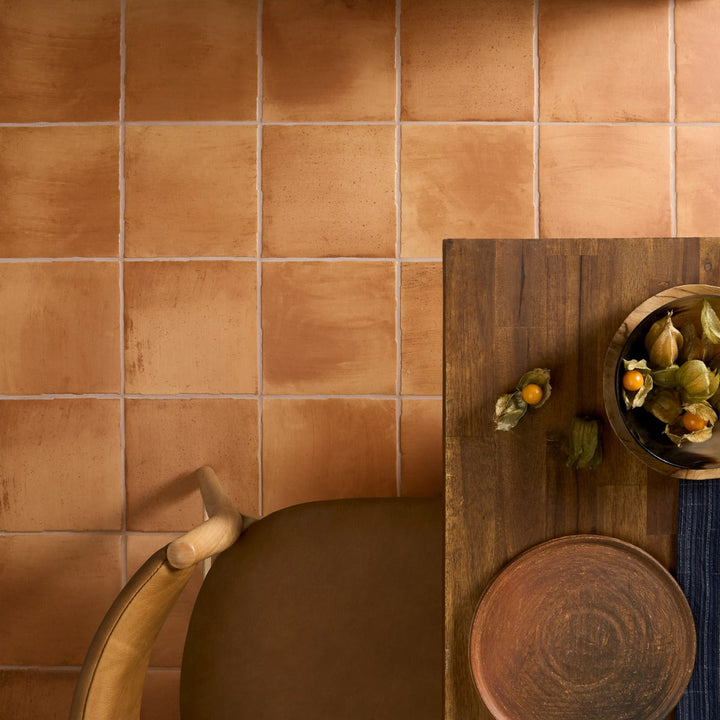 Saltillo Peach Terracotta 9x9 Matte Porcelain Tile - Lux Tile