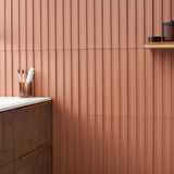 Bariano Terracotta 6x16 Fluted 3D Matte Porcelain Tile - Lux Tile