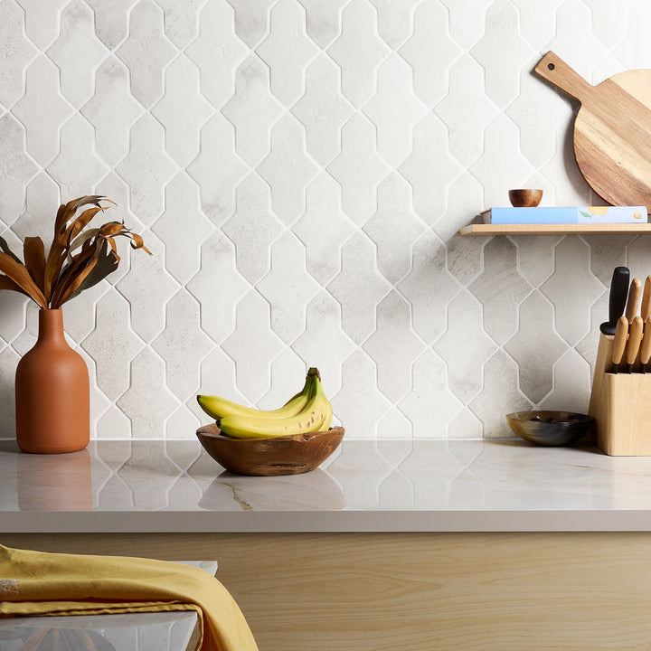 Parma Cruz White 5x8 Terracotta Look Matte Porcelain Tile by Lux Tile