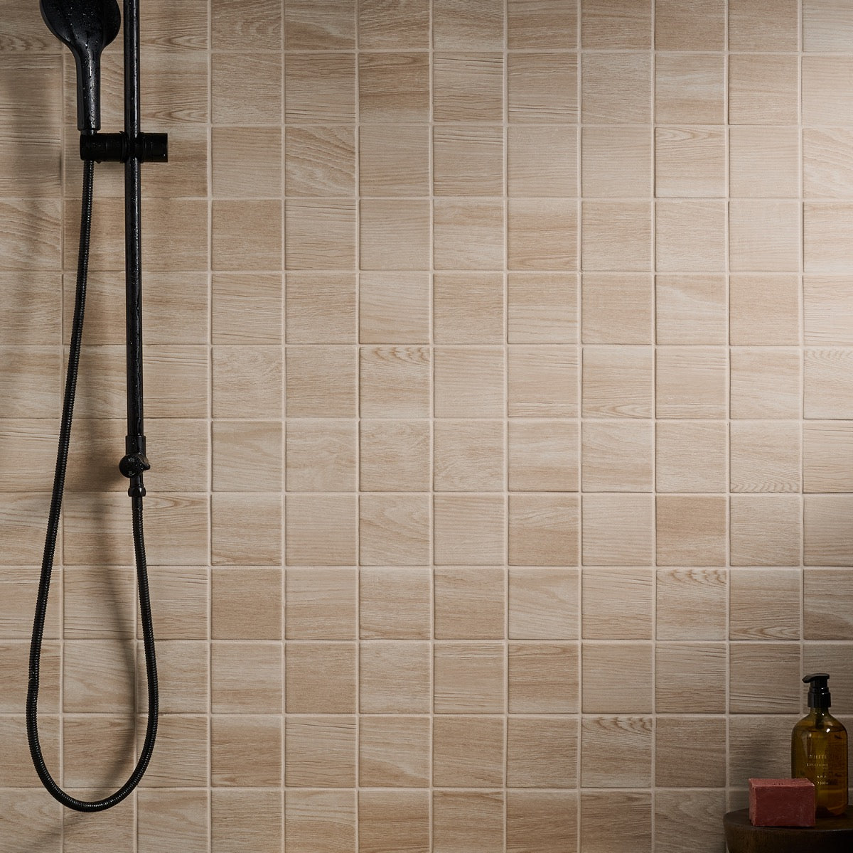 Morocco Oak Beige 4x4 Matte Porcelain Tile - Durable Wood-Look Design