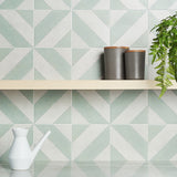Auteur Kaleidoscope Sage Green 9x9 Matte Porcelain Tile