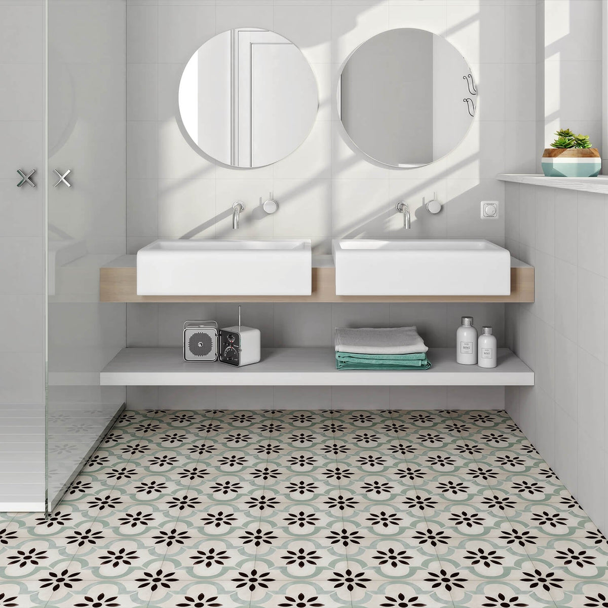 Bella Prado Blue 9x9 Matte Porcelain Tile for Residential and Commercial Use