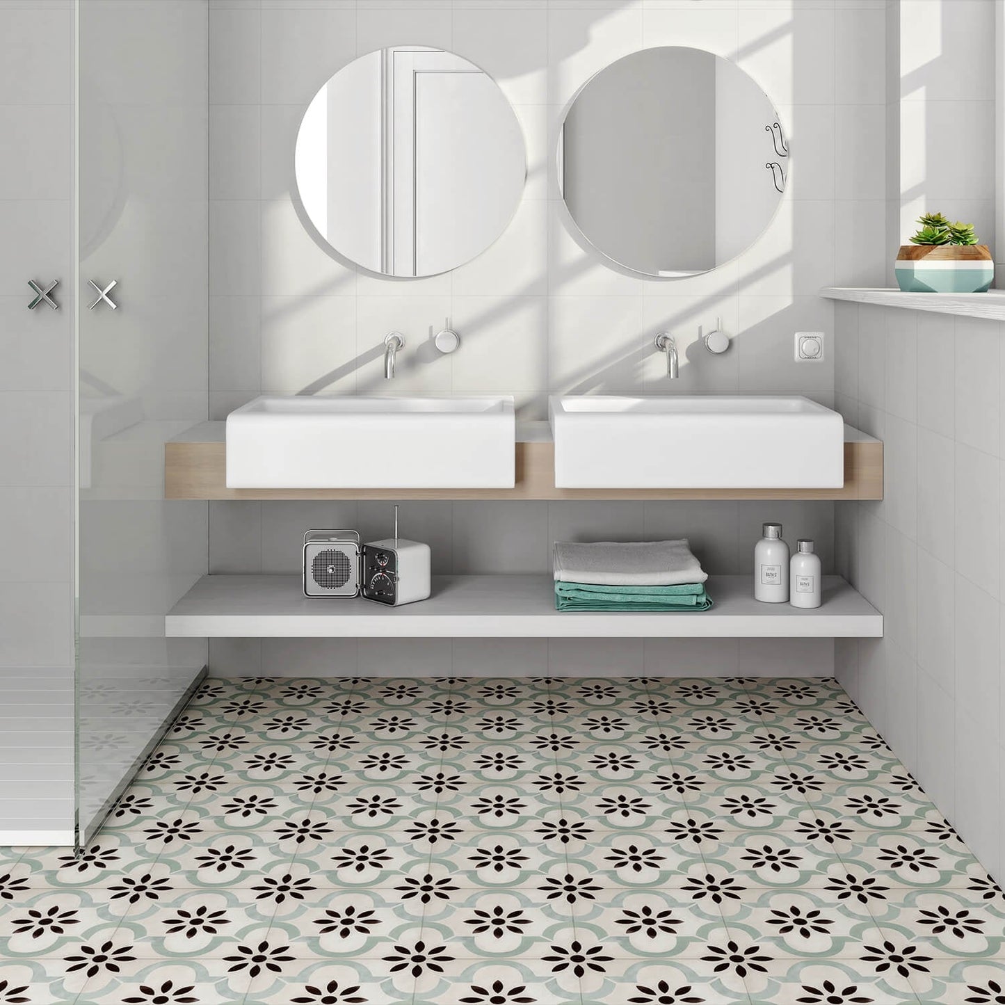 Bella Prado Blue 9x9 Matte Porcelain Tile for Residential and Commercial Use