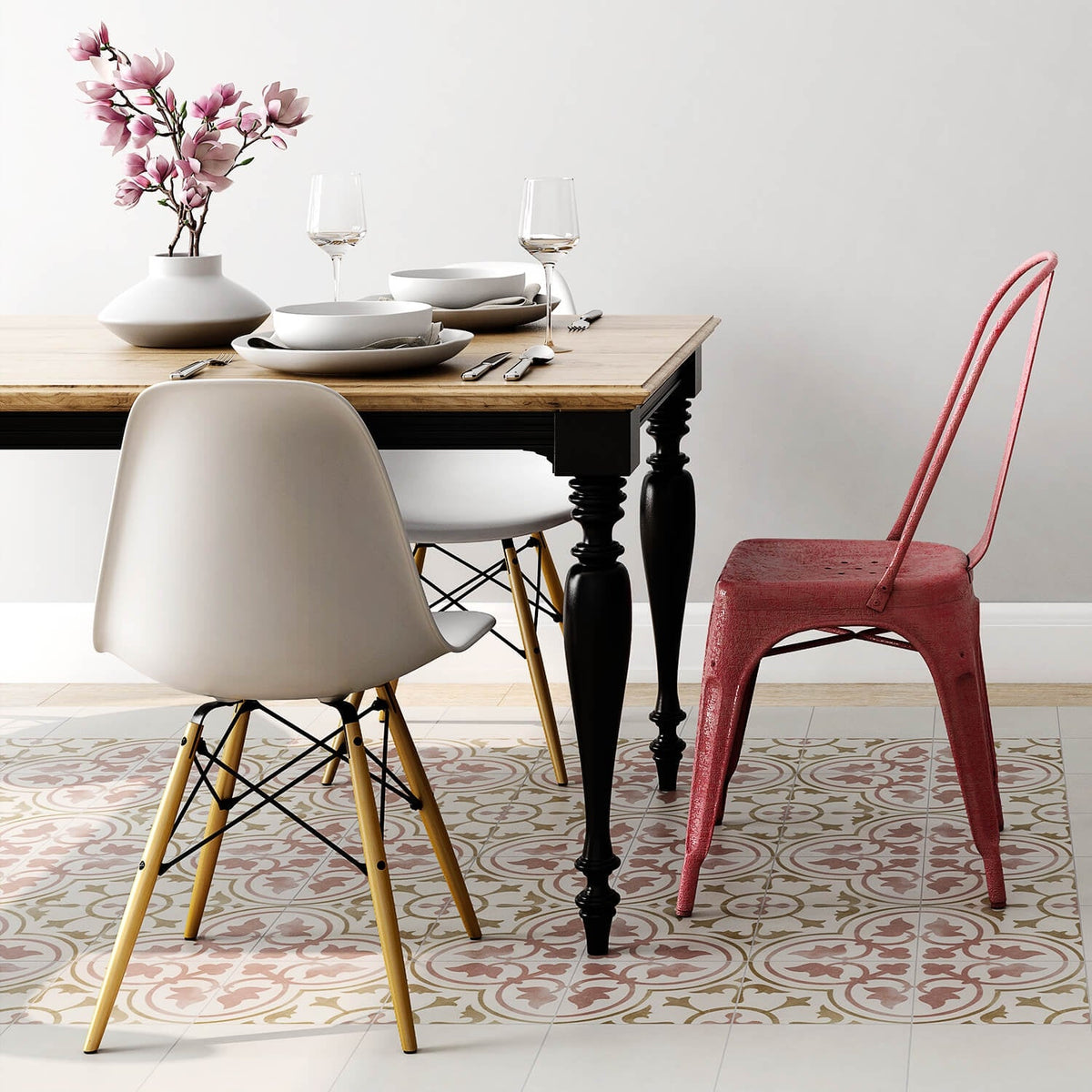 Bella Tate Beige 9x9 Matte Porcelain Tile for Walls and Floors