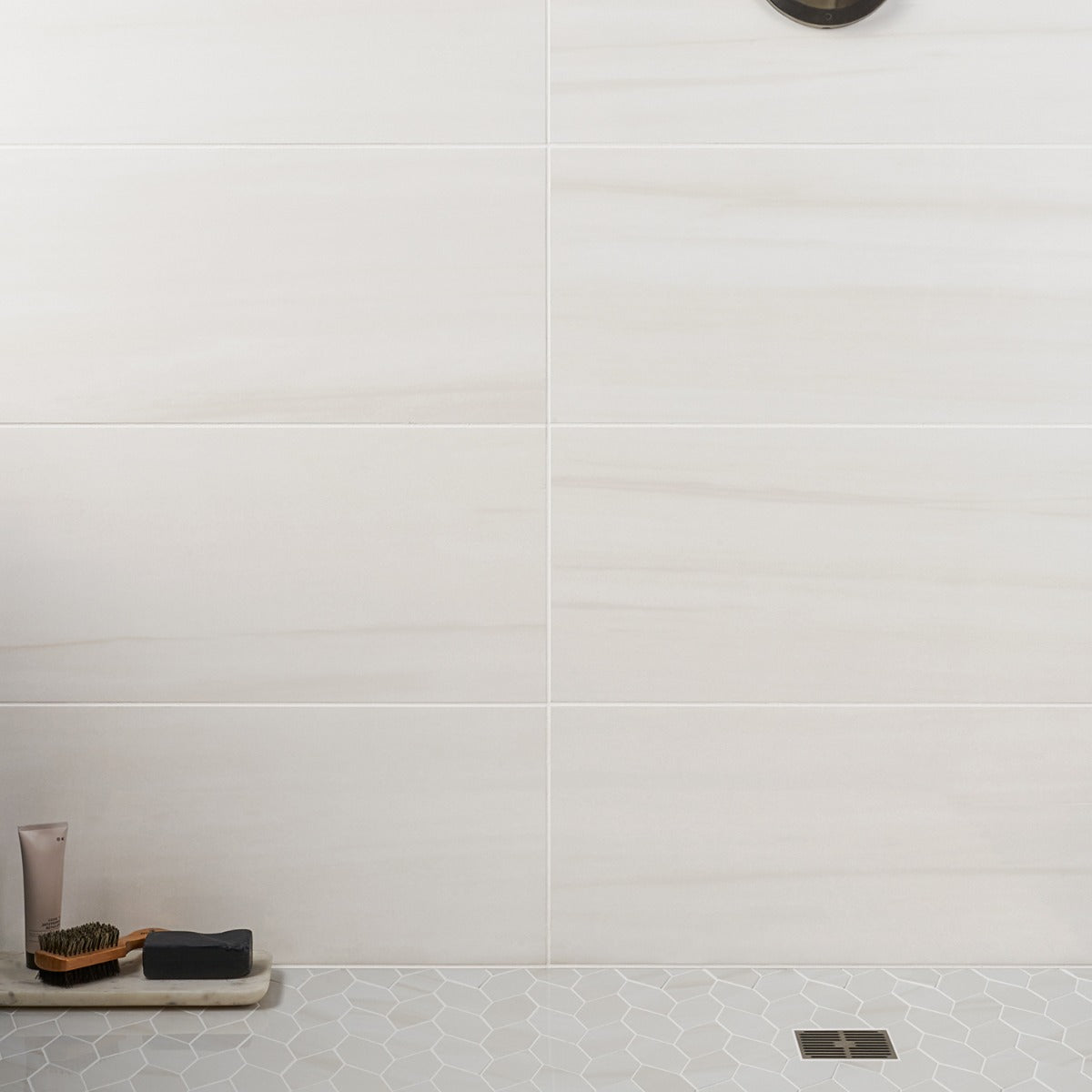 Lux Tile Minera Dolomite Warm White 12x24 Polished Porcelain Tile