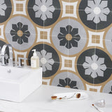 Lapaz Bloom Multicolor 9x9 Matte Porcelain Tile - Lux Tile