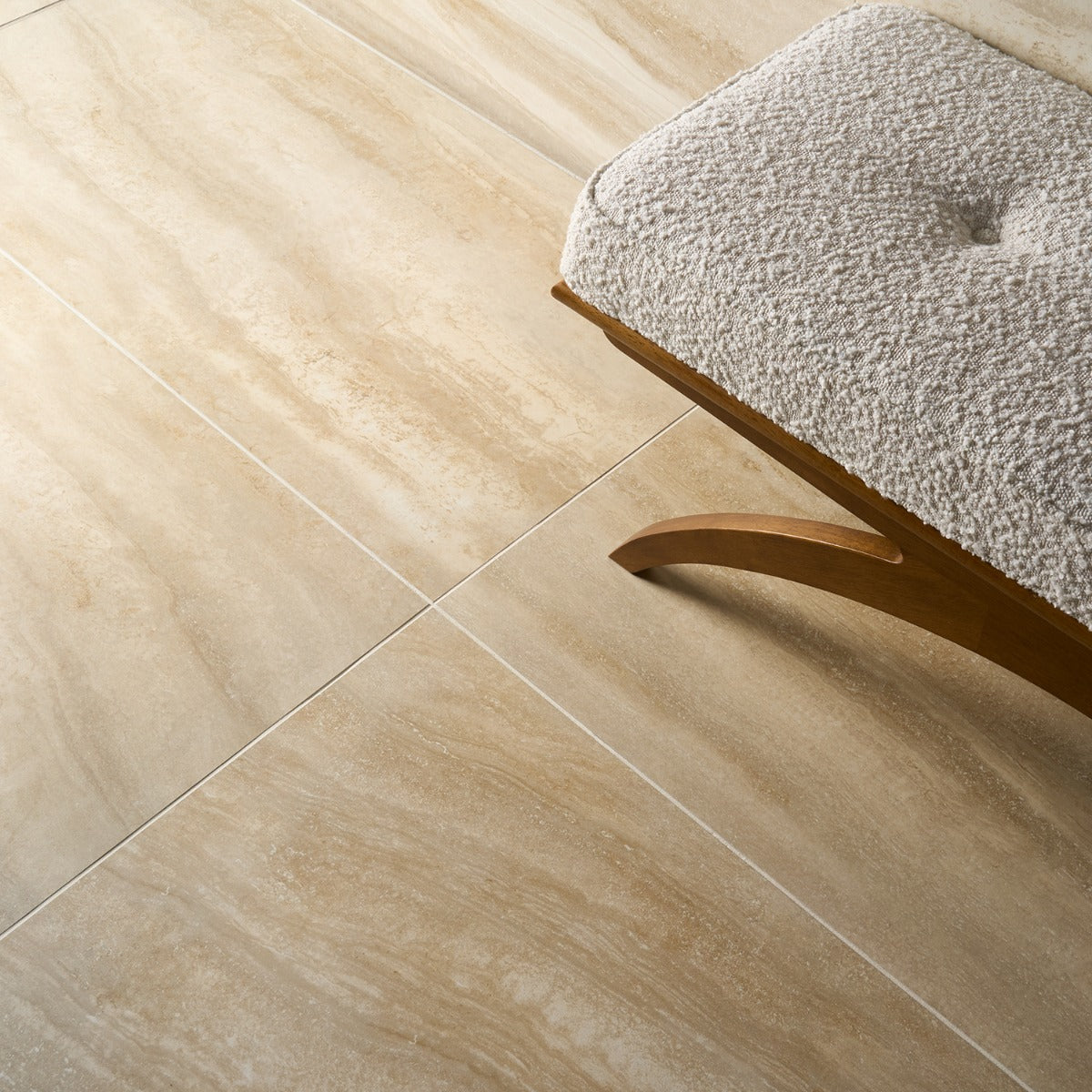 Lumar Travertino Crema Beige 24x48 Matte Porcelain Tile - Lux Tile