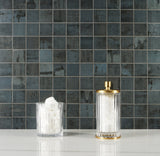 Angela Harris Metallic Blue Matte Porcelain Mosaic Tile 2x2