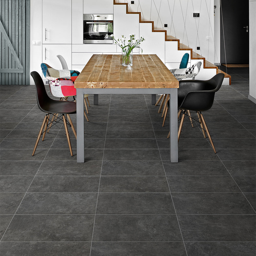 Marbella Smoky Gray Matte Porcelain Tile - 12x24 Inch