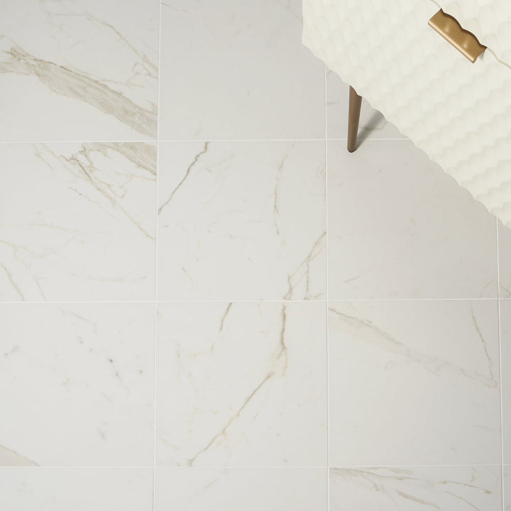 Versilia Calacatta Oro Matte 12x12 Porcelain Tile - Lux Tile