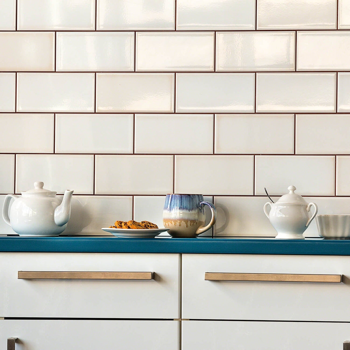 Vector Hueso White 4x8 Polished Ceramic Subway Tile - Lux Tile