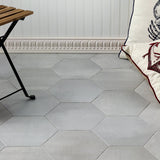 Paige Avorio Gray 10" Hexagon Matte Porcelain Tile - Lux Tile