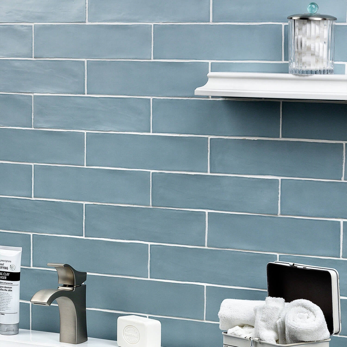 Bayou Sky Blue 3x12 Matte Ceramic Subway Tile