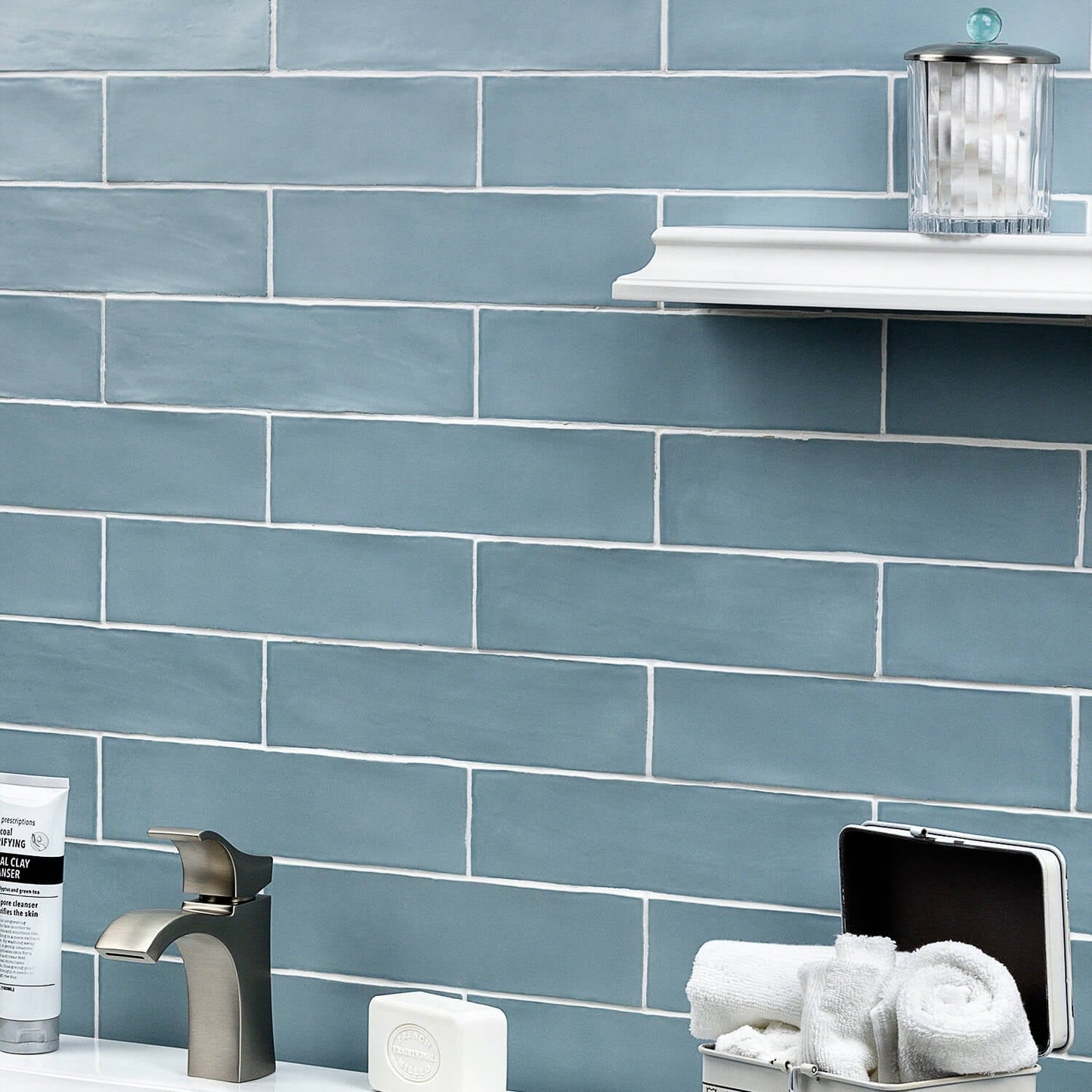 Bayou Sky Blue 3x12 Matte Ceramic Subway Tile