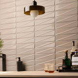 Axelle Dune Beige 3D Glossy Ceramic Subway Tile - 3x12
