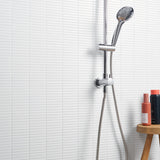 Kai White Matte Porcelain Mosaic Tile - 1x4" Tri-Stacked Design