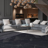 TileBarXL Marmi Slim Black Marquina 30x60 Polished Porcelain Slab