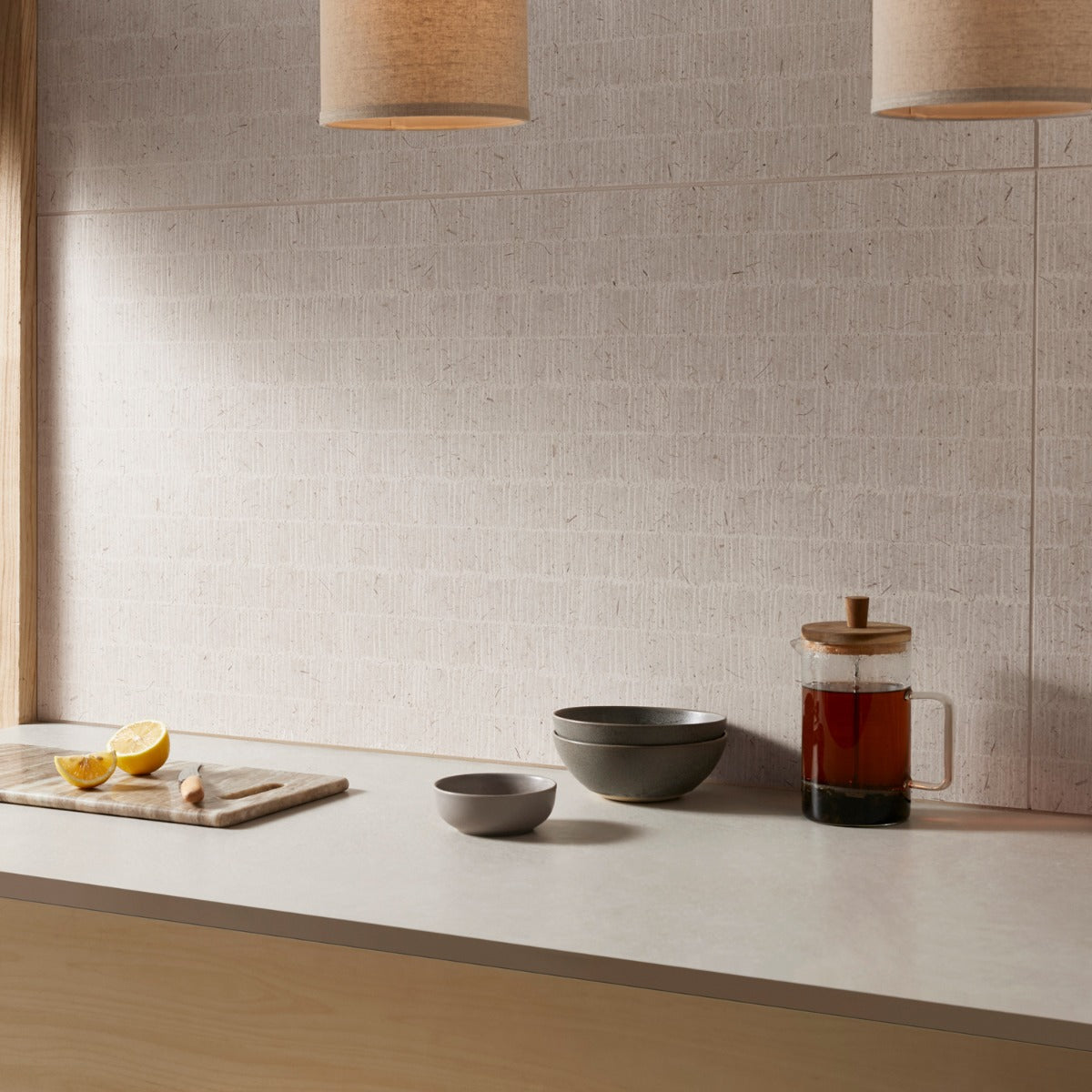 Hikari Bamboo Paper Cream 24x48 Textured Matte Porcelain Tile - Lux Tile