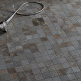 Angela Harris Flatiron Graphite Gray 2x2 Matte Porcelain Mosaic Tile