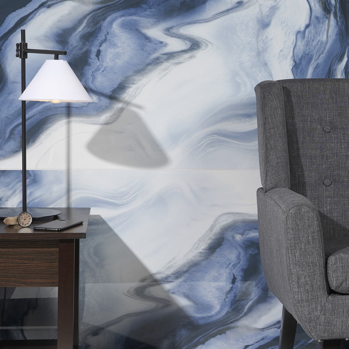 Waverly Blue 24x48 Polished Porcelain Tile - Lux Tile