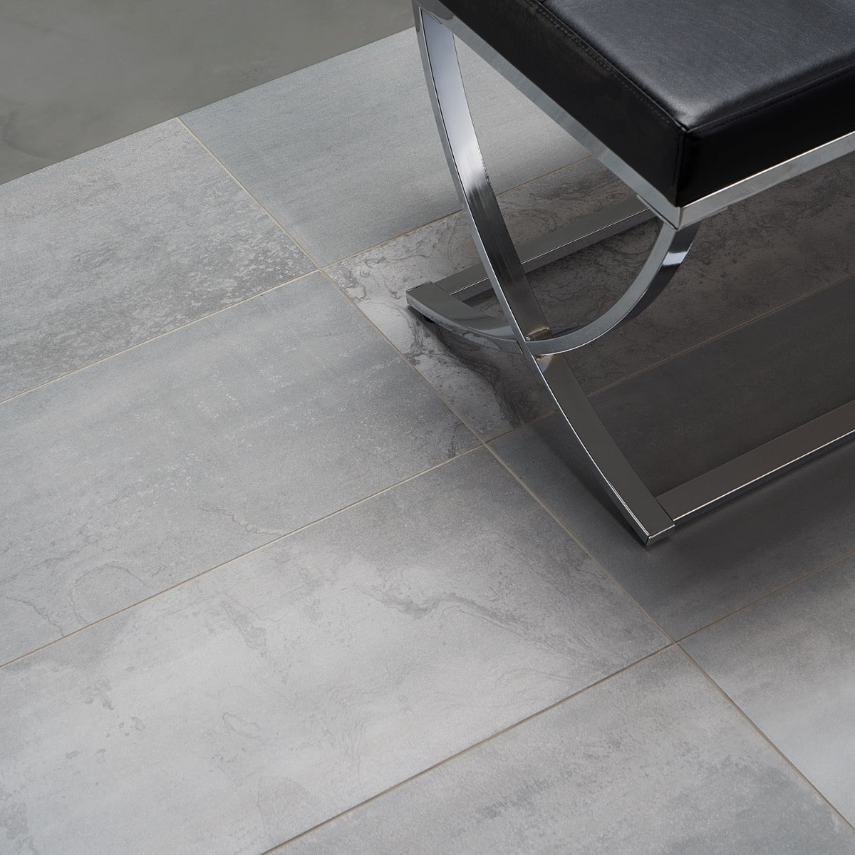 Hewlett Metal Silver 12x24 Matte Porcelain Tile - Industrial Style