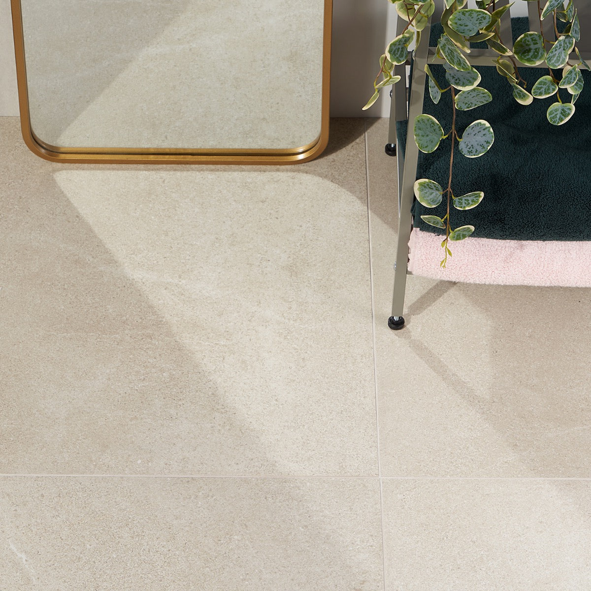 Rushmore Park Beige 24x24 Matte Porcelain Tile - Durable Limestone Look
