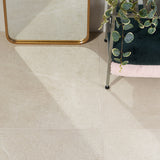 Rushmore Park Beige 24x24 Matte Porcelain Tile - Durable Limestone Look