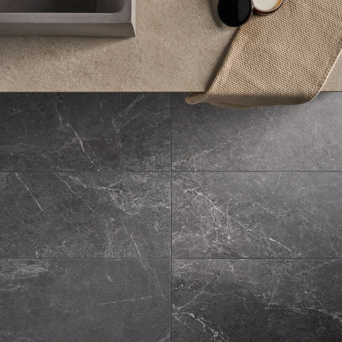 ZenTech Graphite Gray 12x24 Matte Porcelain Tile by Lux Tile