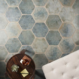 Lux Tile Kalay Green 9" Hexagon Polished Porcelain Tile