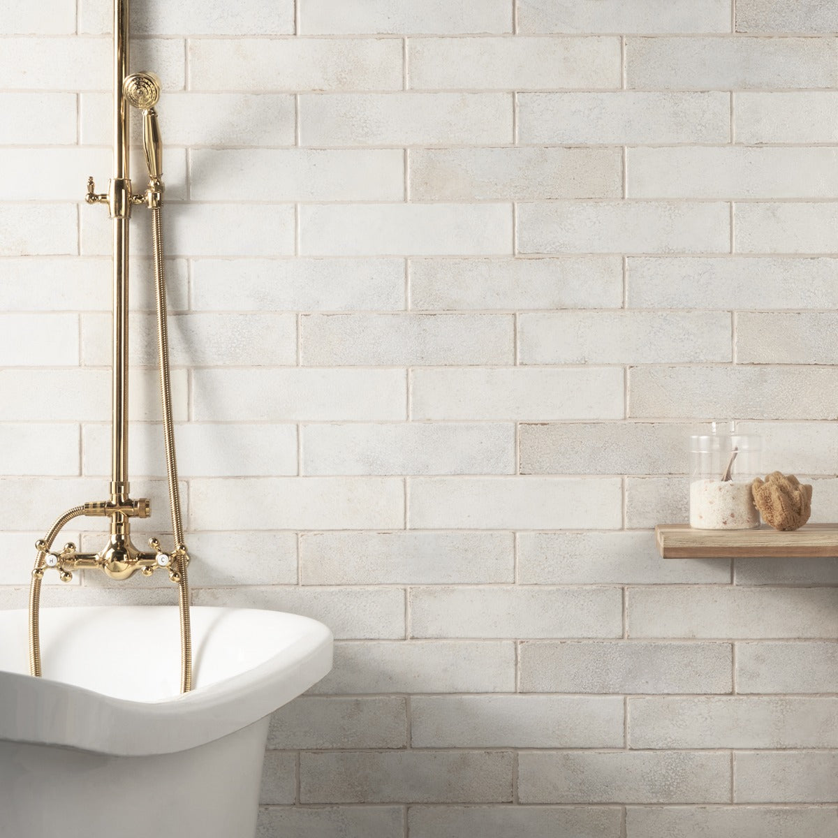 Kalay White 3x12 Glossy Ceramic Subway Tile for Walls
