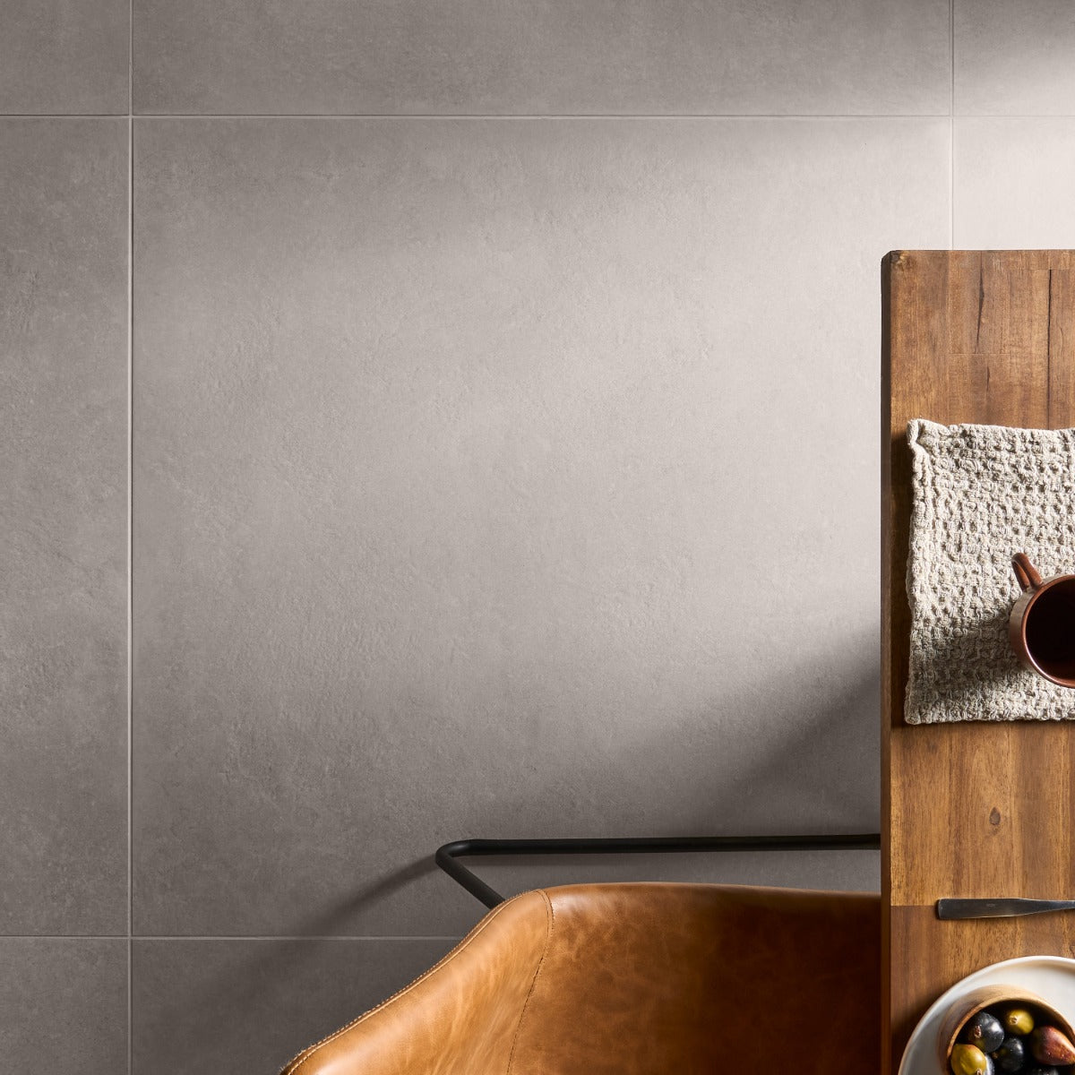 Stoneside Linen Warm Gray 36x36 Matte Porcelain Tile - Lux Tile