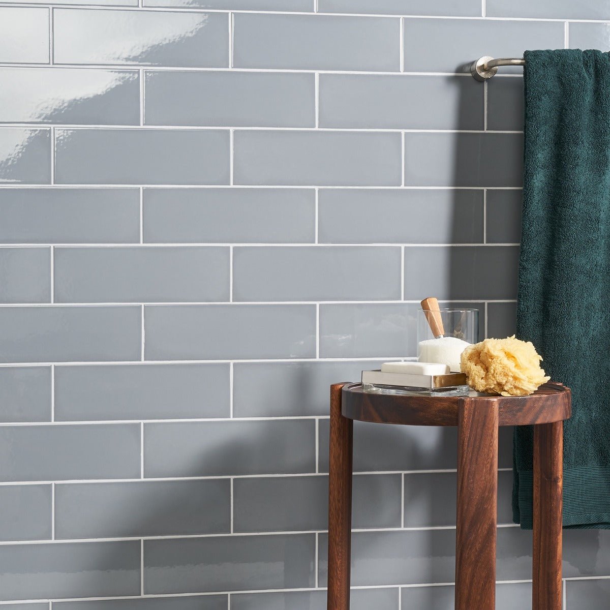 Park Hill Gray 4x12 Polished Porcelain Subway Tile - Made in Portugal