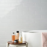 Park Hill Light Gray 4x12 Polished Porcelain Subway Tile