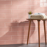 Park Hill Pink Polished Porcelain Subway Tile 4x12