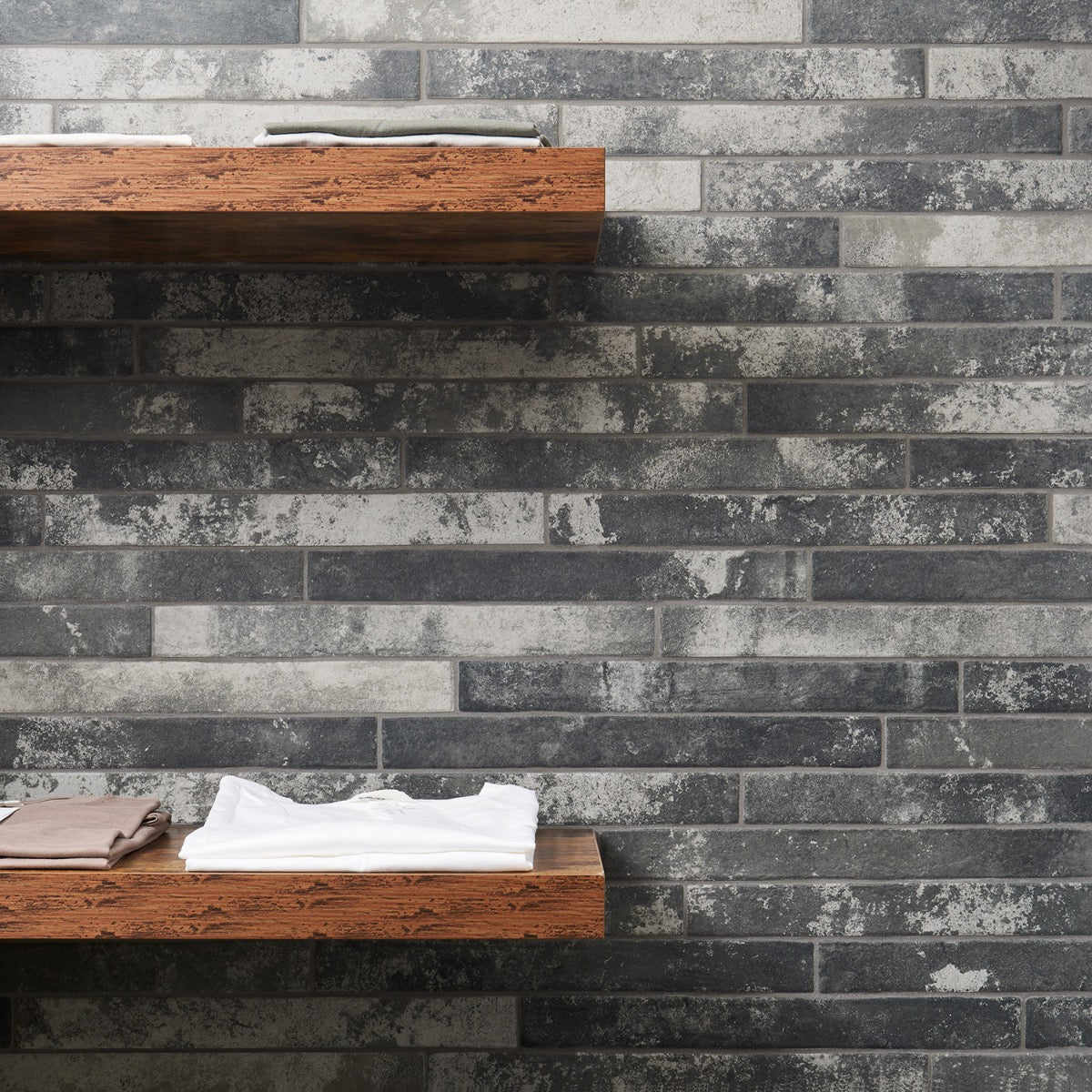 English Brick Dark Gray Matte Porcelain Tile - 2x18 Subway Tile