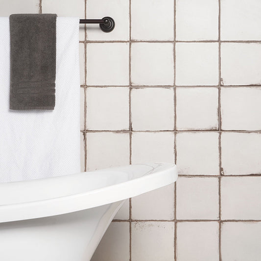 Los Lunas White 8x8 Matte Porcelain Tile - Tilebar